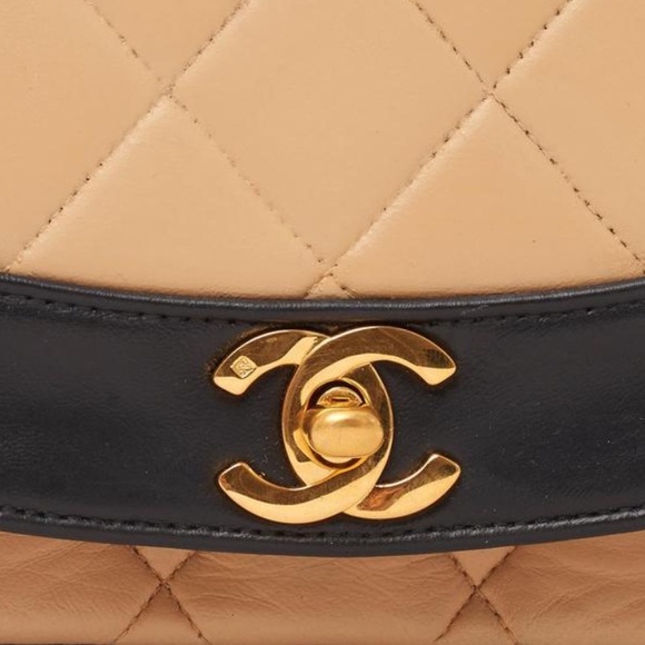 Chanel Vintage bi-colour Diana Classic Flap Bag - Picture 3 of 11